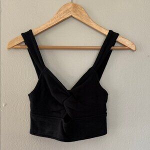 Nwot Madewell Black Twist Front Crop Top small
